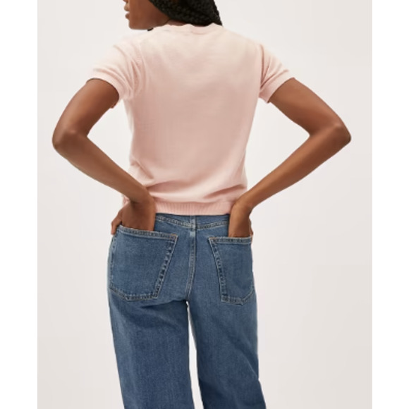 Everlane The Cashmere Sweater Tee in Rose Pink - Picture 12 of 12